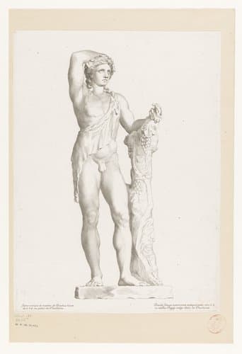 Standbeeld van Bacchus by Claude Mellan