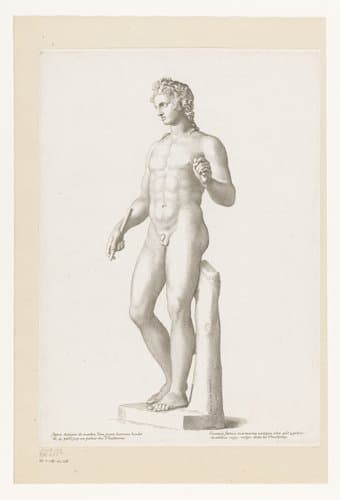 Standbeeld van naakte jongeman by Claude Mellan
