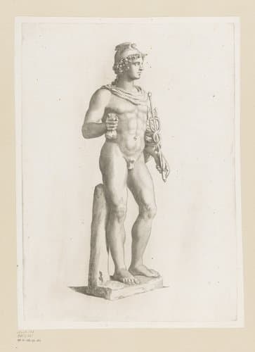 Standbeeld van Mercurius by Claude Mellan