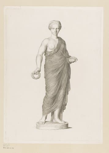 Standbeeld van Flora by Claude Mellan