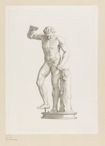 Standbeeld van een faun met panfluit by Claude Mellan