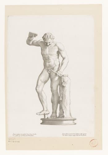 Standbeeld van een faun met panfluit by Claude Mellan