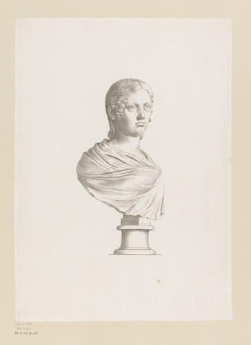 Buste van een Romeinse dame by Claude Mellan