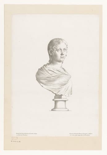 Buste van een Romeinse dame by Claude Mellan