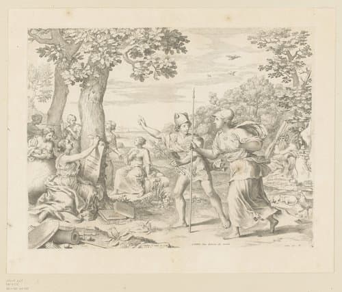 Allegorie op het goede bestuur van Frankrijk by Claude Mellan
