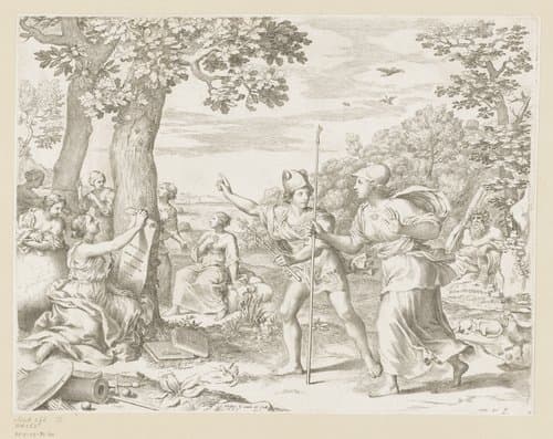 Allegorie op het goede bestuur van Frankrijk by Claude Mellan