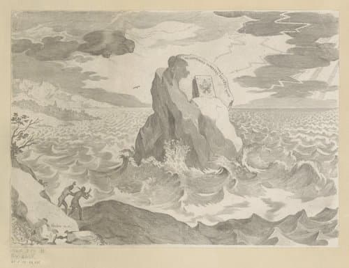 Allegorie tegen het pelegianisme by Claude Mellan