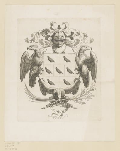 Wapen van de familie Marillac by Claude Mellan