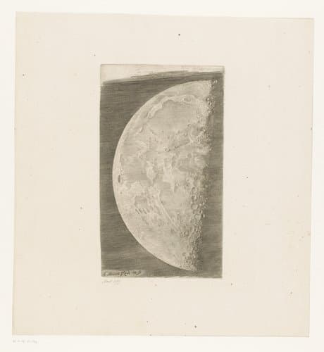 Laatste kwartier van de maan by Claude Mellan