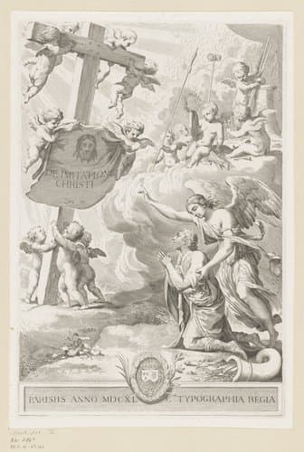 Titelpagina voor: De imitatione Christi, 1640 by Claude Mellan