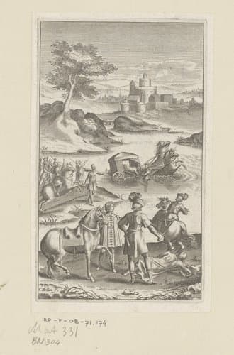 Archombrote redt koning Meleander by Claude Mellan