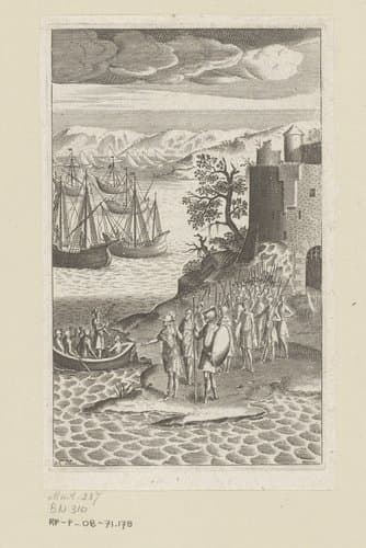 Géleanor ontscheept in Mauretanië by Claude Mellan