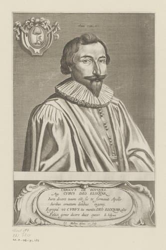 Portret van Charles de Bouques by Claude Mellan