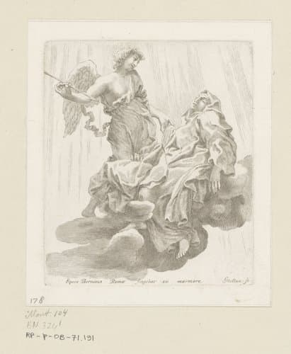 Extase van H. Theresia by Claude Mellan
