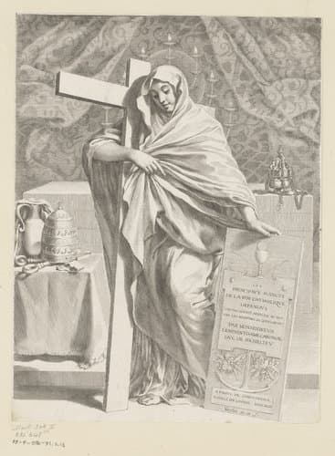 Personificatie van het Geloof (Fides) by Claude Mellan