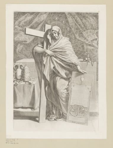 Personificatie van het Geloof (Fides) by Claude Mellan
