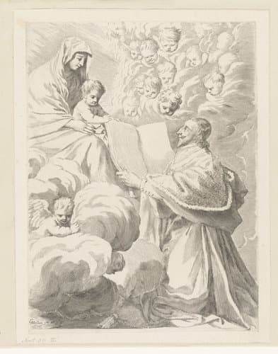 Titelpagina voor: Armand-Jean du Plessis hertog van Richelieu, Traité de la perfection du chrétien by Claude Mellan