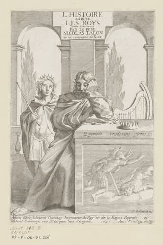Titelpagina voor: Nicolas Talon, L'Histoire Sainte, 1645 by Claude Mellan