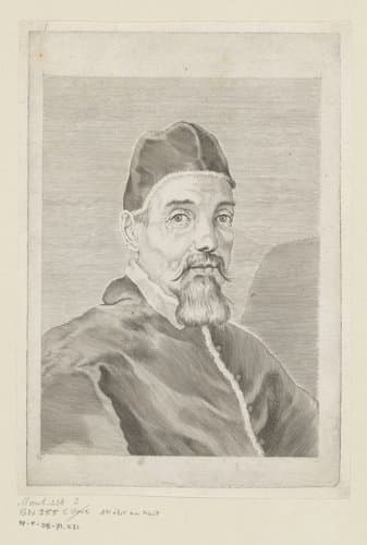 Portret van Urbanus VIII by Claude Mellan
