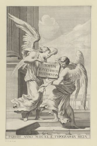 Vermoedelijk titelpagina voor: Novum Jesu Christi Testamentum by Claude Mellan