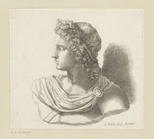 Buste van Romeinse man by Claude Mellan