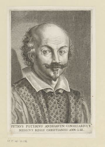 Portret van Petrus Poterius Andegaven op 53-jarige leeftijd by Claude Mellan