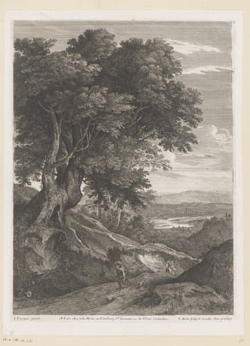 Landschappen met hoge bomen by Jean Morin