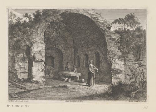 Italiaanse landschappen met ruïnes by Jean Morin