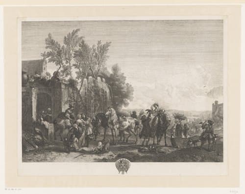 Prenten naar schilderijen door Philips Wouwerman by Jean Moyreau