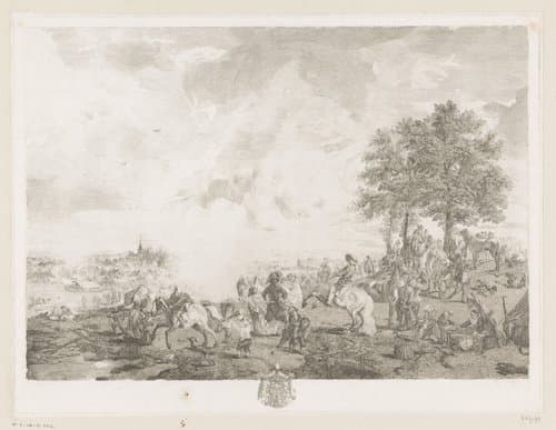 Prenten naar schilderijen door Philips Wouwerman by Jean Moyreau