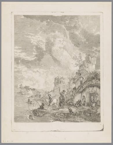Prenten naar schilderijen door Philips Wouwerman by Jean Moyreau