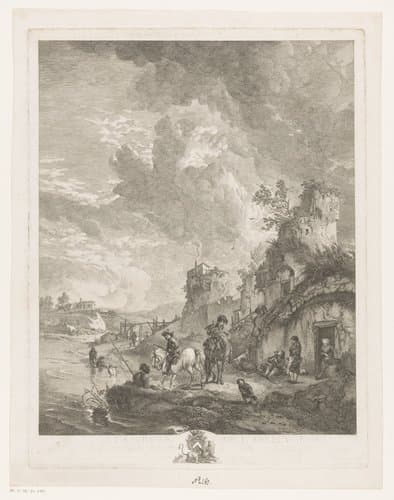 Prenten naar schilderijen door Philips Wouwerman by Jean Moyreau