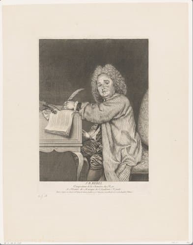 Portret van Jean-Féry Rebel by Jean Moyreau