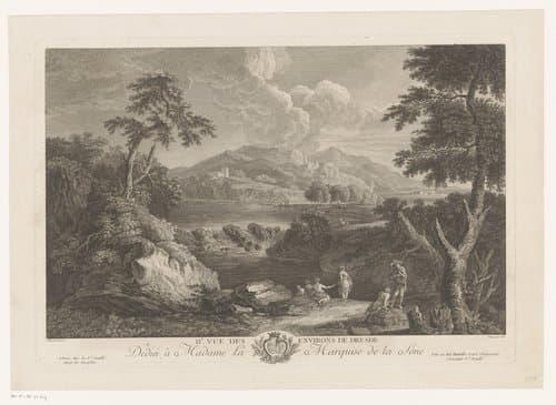 Gezicht op de omgeving rond Dresden by François Denis Née
