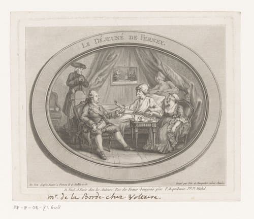 Voltaire aan zijn lunch by François Denis Née