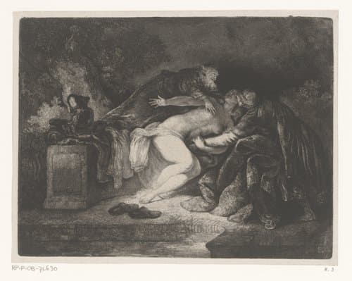 Susanna en de ouderlingen by Jean Pierre Norblin de la Gourdaine