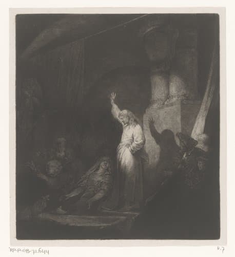 Opwekking van Lazarus by Jean Pierre Norblin de la Gourdaine