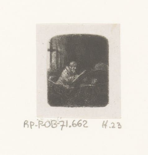 Schrijvende man by Jean Pierre Norblin de la Gourdaine