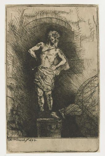 Vier illustraties voor een Spaans boek by Rembrandt van Rijn