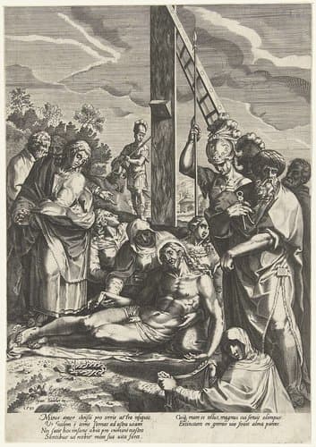 Bewening van Christus onder het kruis by anonymous