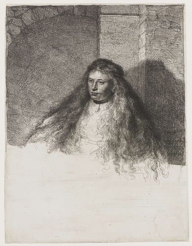 De grote Joodse bruid by Rembrandt van Rijn