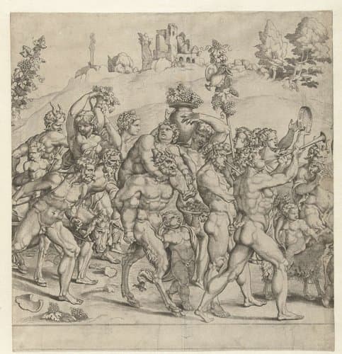 Triomf van Bacchus by Cornelis Bos