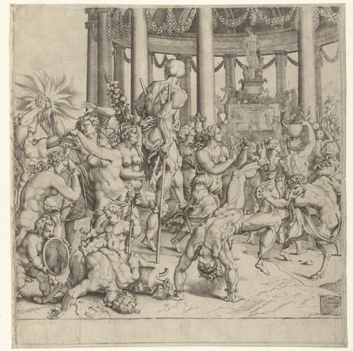 Triomf van Bacchus by Cornelis Bos