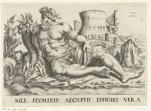 Riviergod Nijl by Cornelis Bos