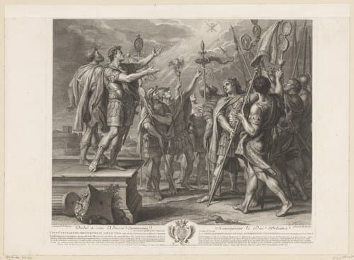 Crux Constantino imperatori in coelo visa / La croix apparoit dans le ciel a l'empereur Constantin