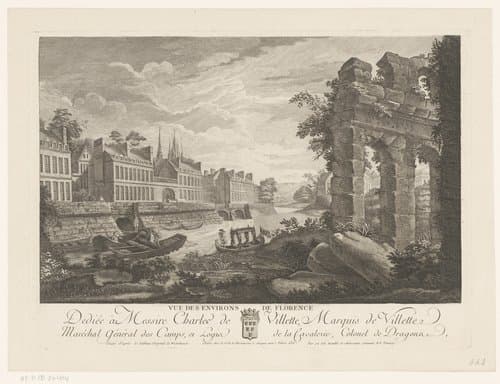 Gezicht op de omgeving van Florence by Rose Félicité Taunay