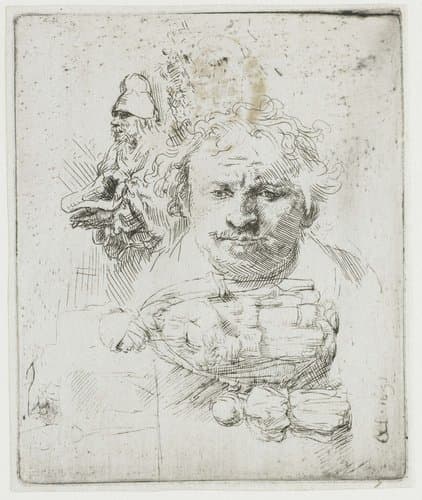 Sheet of Studies by Rembrandt van Rijn