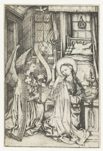 De verkondiging by Meester van het Amsterdamse Kabinet