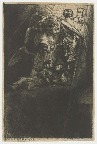 Jacobs ladder by Rembrandt van Rijn