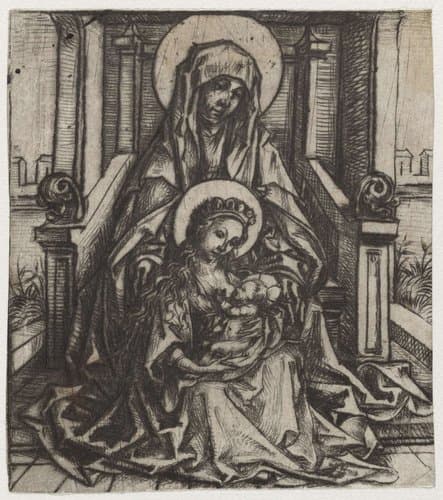 Heilige Anna-te-Drieën by Meester van het Amsterdamse Kabinet